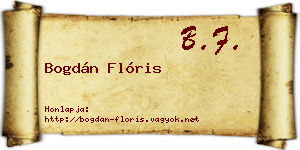 Bogdán Flóris névjegykártya